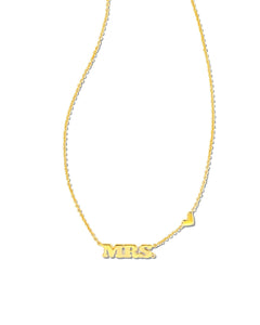 9608801160 Mrs Pendant Necklace in Gold