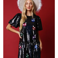 Holiday Ornaments Sequin Dress