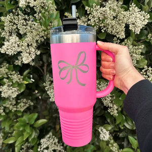 Pink Darling Bow 40oz Tumbler