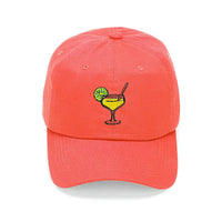 Margarita Embroidered Cap - Coral