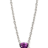 Cailin Necklace Silver in Purple Crystal