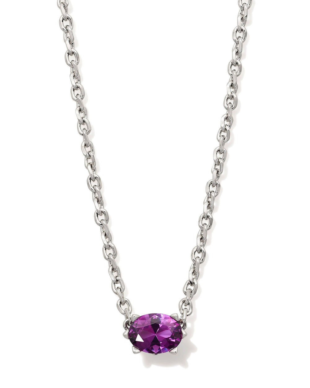 Cailin Necklace Silver in Purple Crystal