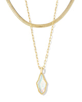 Evelyn Gold Multi Strand Necklace in Rock Crystal Dichroic
