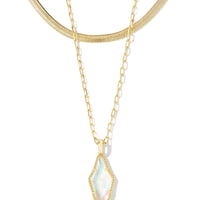 Evelyn Gold Multi Strand Necklace in Rock Crystal Dichroic