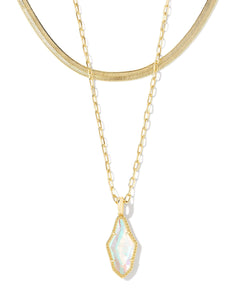 Evelyn Gold Multi Strand Necklace in Rock Crystal Dichroic