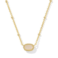 Mini Elisa Gold Necklace in Iridescent Drusy