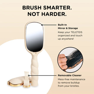 Boar Bristle Hair Brush - Tan