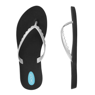 Bristol Flip Flops - Licorice/Pearl