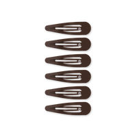 Snap Clip (6 Count) - Brown
