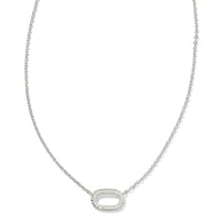 9608864130 Elisa Ridge Open Frame Short Pendant Necklace in Silver