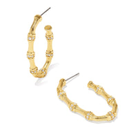 Maura Gold Bamboo Hoop Earrings