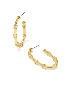 Maura Gold Bamboo Hoop Earrings