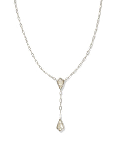 9608864723 Camry Silver Y Necklace in Ivory Mother of Pearl