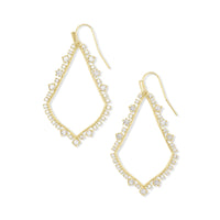 Sophee Crystal Drop Earrings in Gold