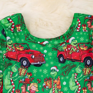 Grinch Car Ride Toddler Dress