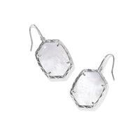 Daphne Silver Drop Earrings in Ivory Mother of Pearl