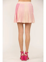 Pink Accordian Ombre Rib Skirt
