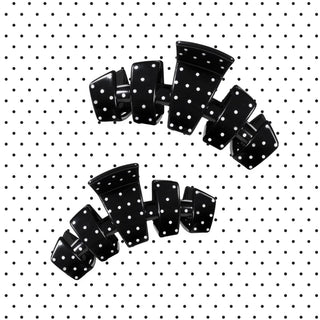 Teleties Classic Clip - Black Polka Dot Party