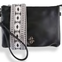 Leather Cross Wallet - Black