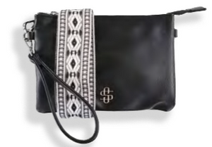 Leather Cross Wallet - Black