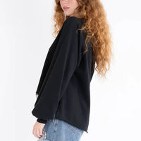 Black Rhinestone Fringe Sweatshirt