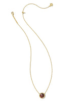 9608865262 - Basketball Short Pendant Necklace Gold in Orange Goldstone
