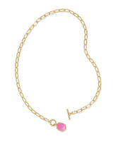 Daphne Gold Link and Chain Necklace in Azalea Illusion
