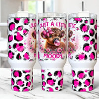 Just A Little Moody Pink Leopard 40oz Tumbler