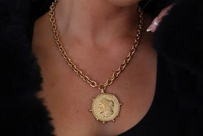 Solid Gold Coin Necklace
