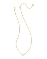 Juliette Pendant Necklace in Gold White Crystal
