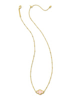 9608802196 Abbie Gold Pendant Necklace in Rose Quartz

