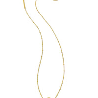 9608802196 Abbie Gold Pendant Necklace in Rose Quartz