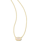 9608851543 Grayson Short Necklace Gold in Iridescent Drusy
