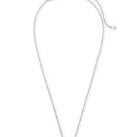 Grayson Silver Pendant Necklace in White Crystal