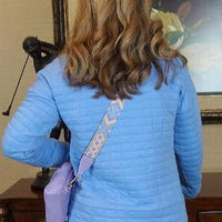 Quilted Waffle Pullover - Light Periwinkle