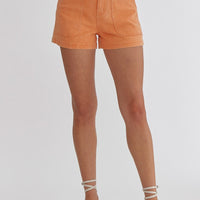 Entro - Apricot High Waisted Denim Shorts