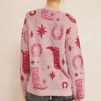 Blush Western Sweater