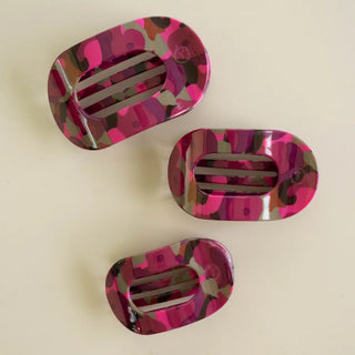 Teleties Flat Round Clip - Garden Glam