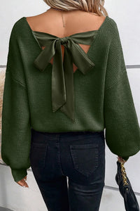 Bow Back Sweater - Green