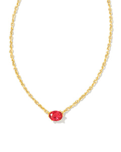 Cailin Necklace Gold in Red Crystal