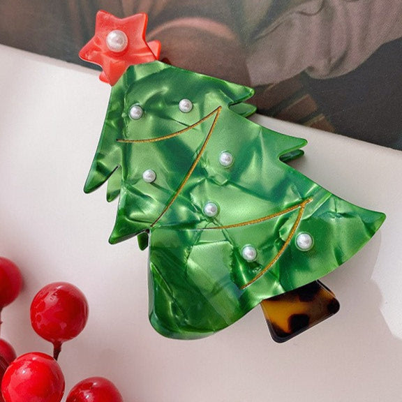 Christmas Tree Claw Clip