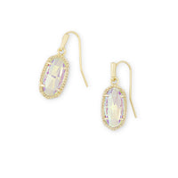 Lee Gold Drop Earrings in Dichroic Glass