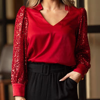 Jordan Top - Red Sequin