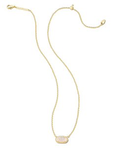9608851543 Grayson Short Necklace Gold in Iridescent Drusy