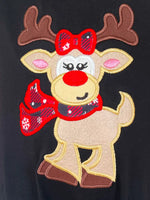 Baby Girl Christmas Plaid Reindeer Snowflakes Romper
