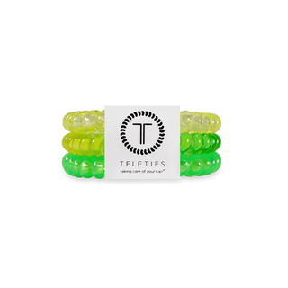 TELETIES Hair Coils
Meet your new year-round hair essential! The TELETIES Hair Coils deliver a strong grip without damage, keeping your style secure all day long. When not in your hair, they double as a chic wrist accessory—functional and fashionable in one.
Why You’ll Love Them:
✅ Strong grip, no-rip design for all-day hold
✅ Doubles as a stylish bracelet
✅ Durable & waterproof for all occasions
✅ Gentle on hair—prevents breakage, headaches, and creases
✅ Sold in packs of three (all green)