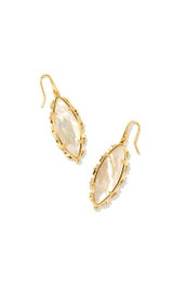 Genevieve Drop Earring Gold Ivory Mother of Pearl