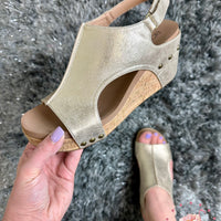 Carley Wedge - Antique Gold