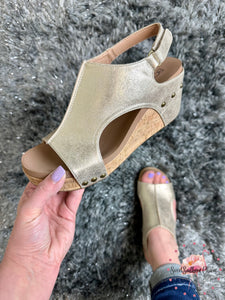 Carley Wedge - Antique Gold