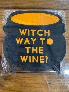 Beverage Napkin Witch Way To The Wine